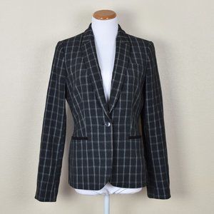 Tommy Hilfiger Plaid Elbow Patch Blazer 6